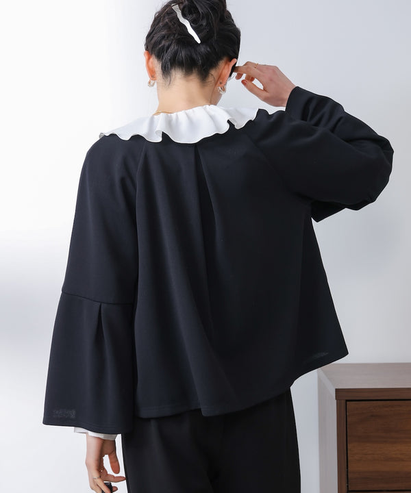 カットジョーゼットフレアジャケット