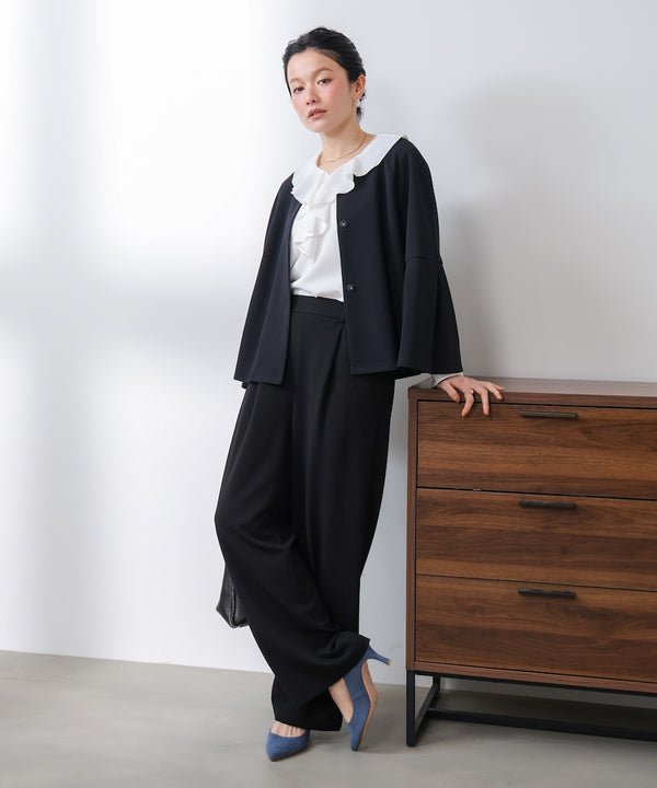 カットジョーゼットフレアジャケット