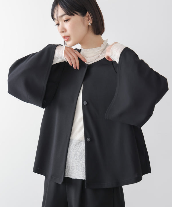 カットジョーゼットフレアジャケット