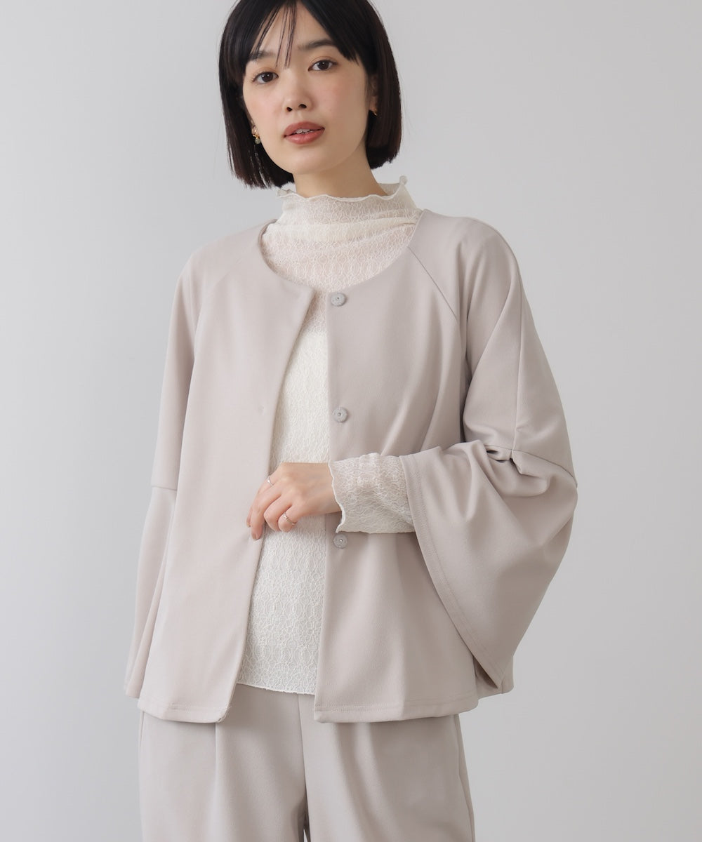 カットジョーゼットフレアジャケット