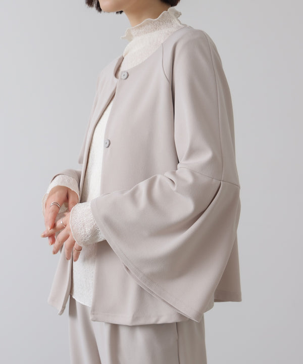 カットジョーゼットフレアジャケット