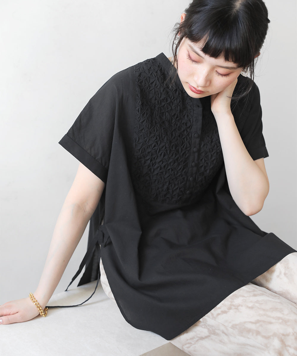 Bab キャンブリックスモッキングブラウス