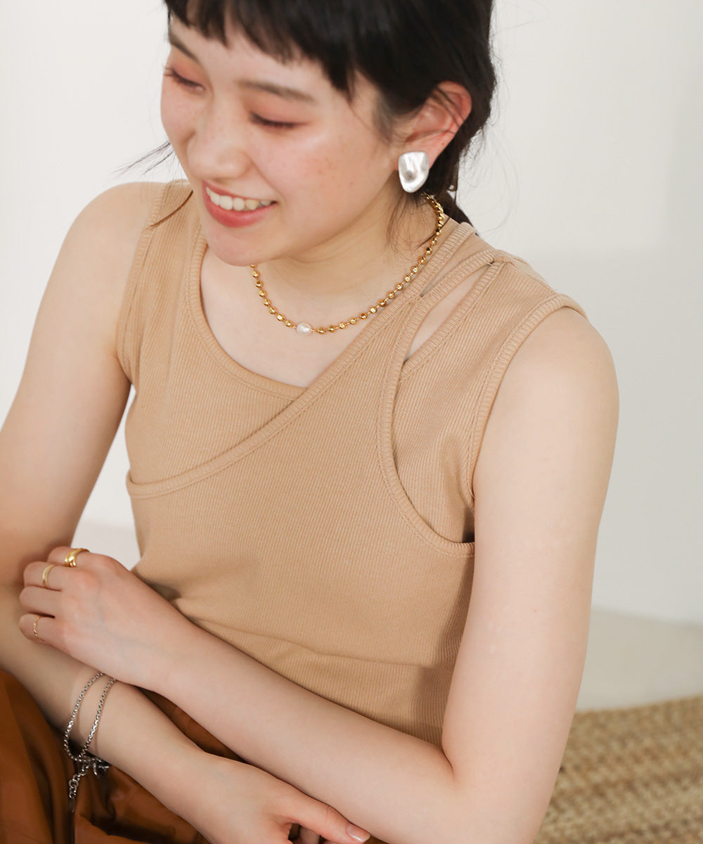 Bab アシメデザインタンクトップ