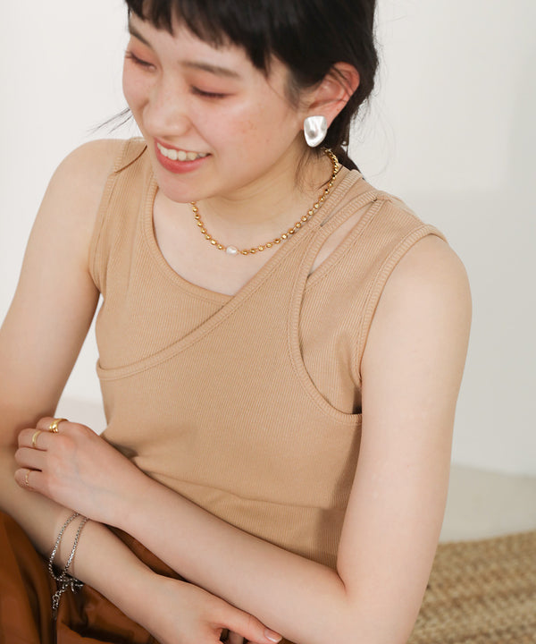 Bab アシメデザインタンクトップ