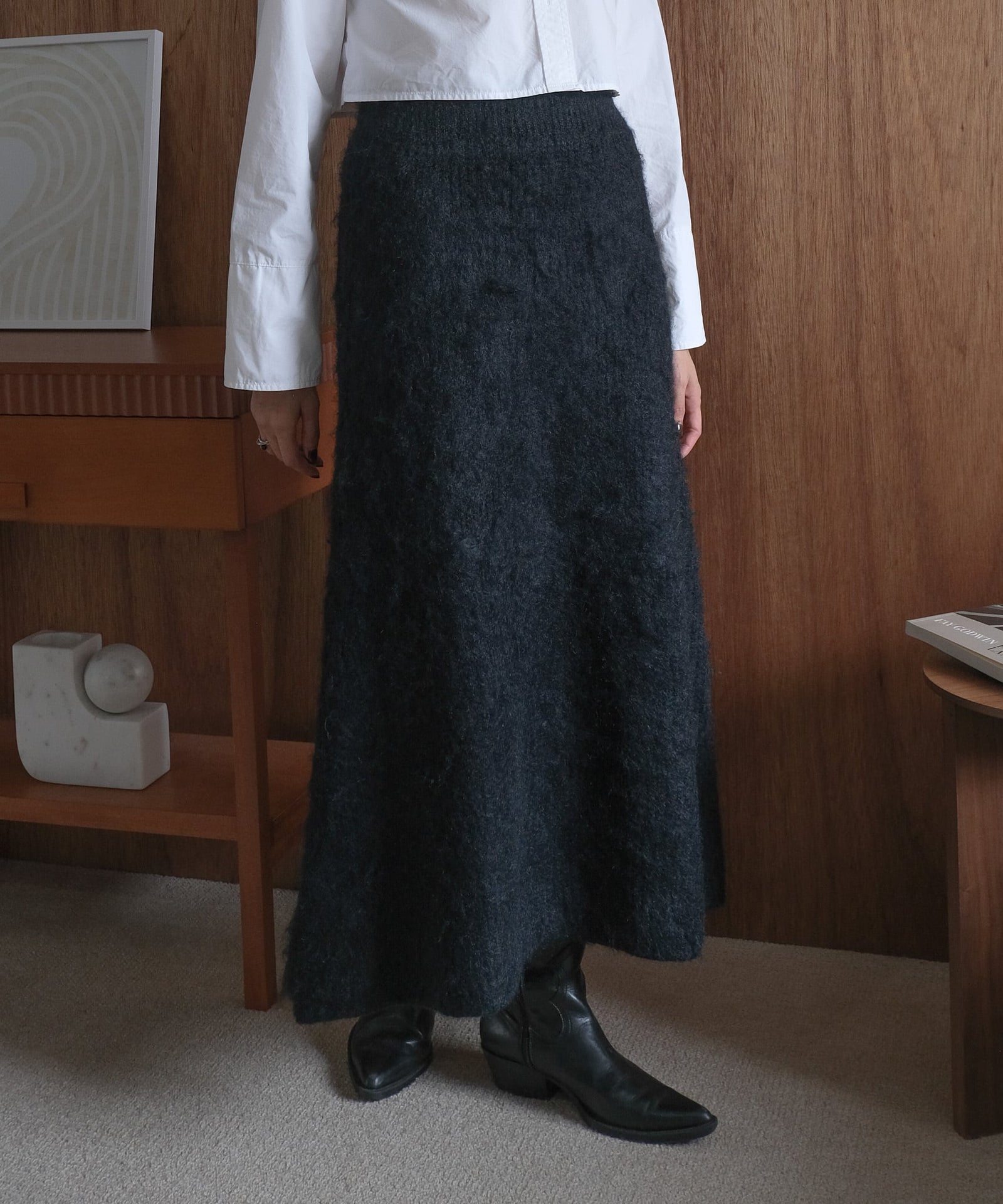 KEGAKI HALF CARDIGAN KNIT SKT