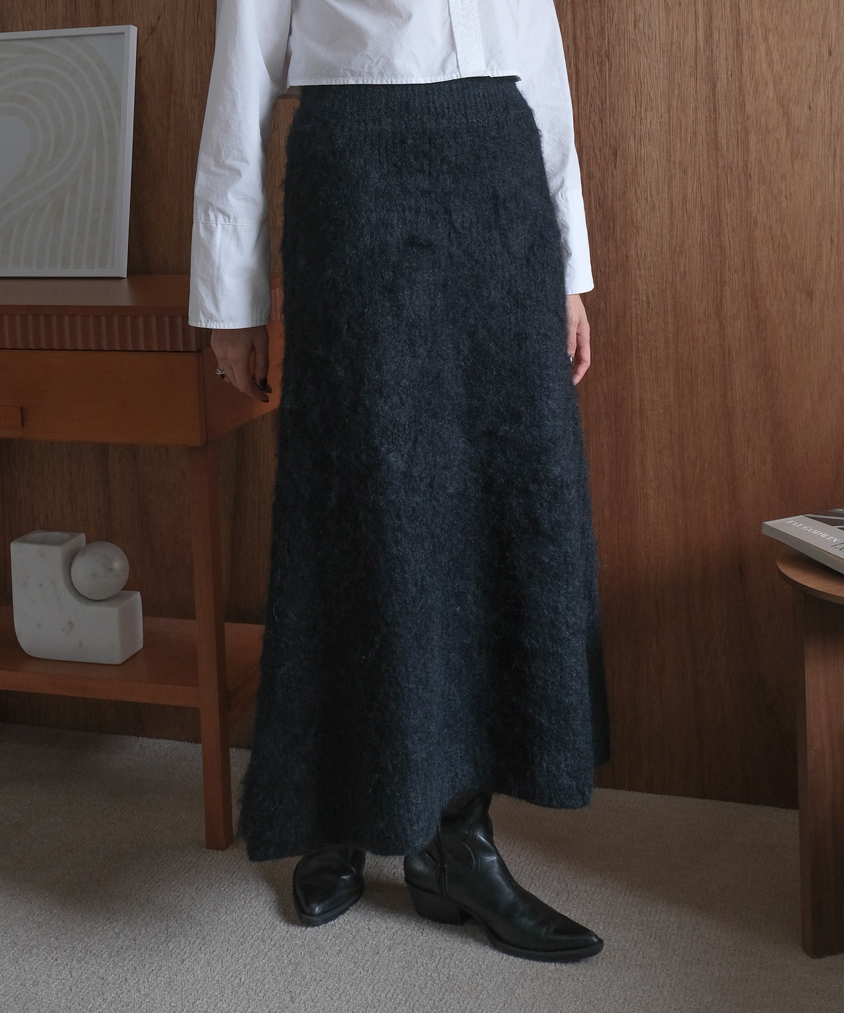 KEGAKI HALF CARDIGAN KNIT SKT