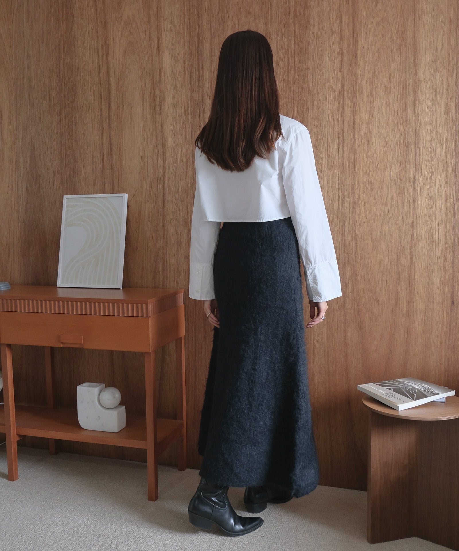 KEGAKI HALF CARDIGAN KNIT SKT