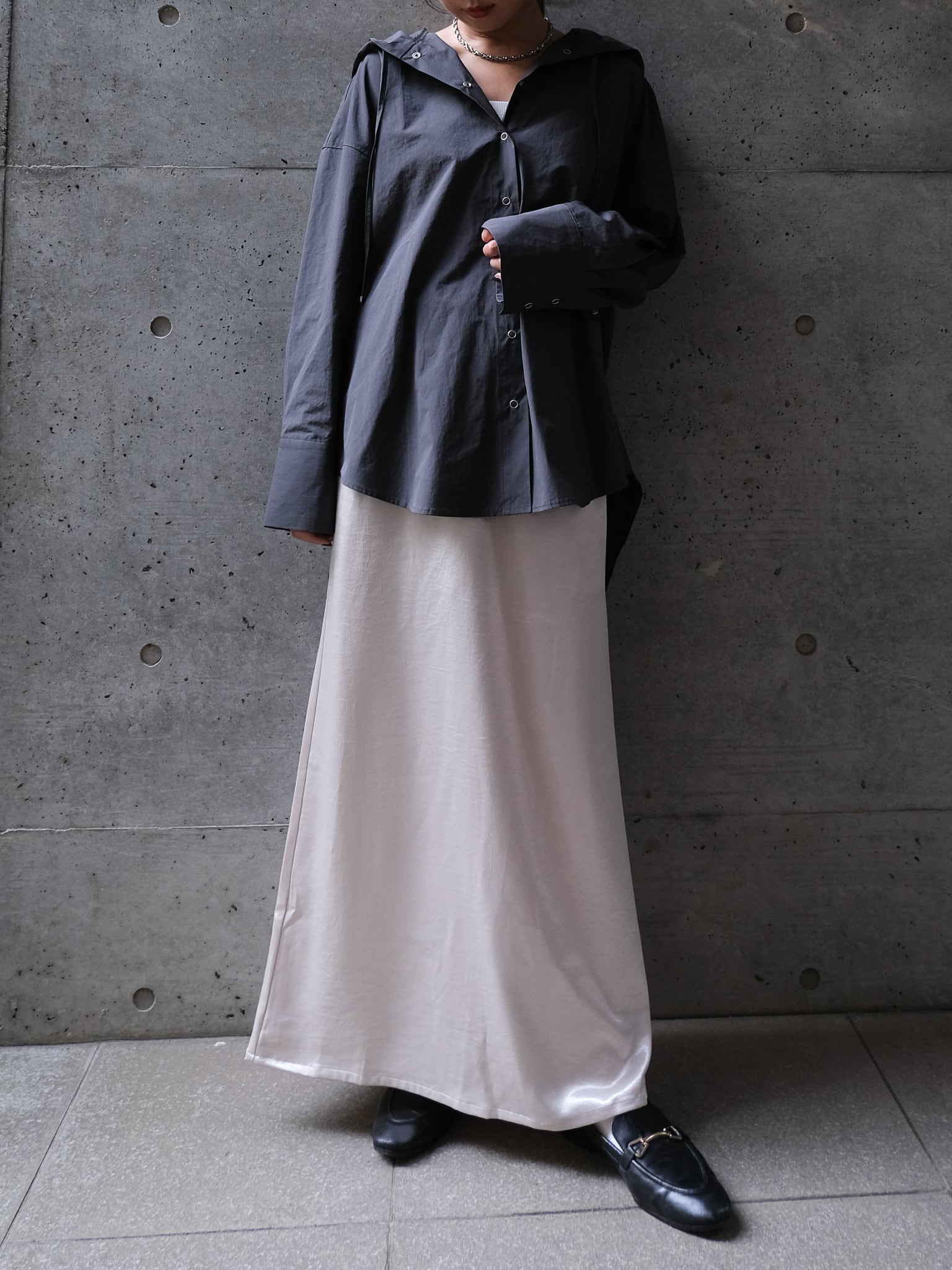 NYLON HOODED SHIRT(ﾅｲﾛﾝﾌｰﾄﾞｼｬﾂ)