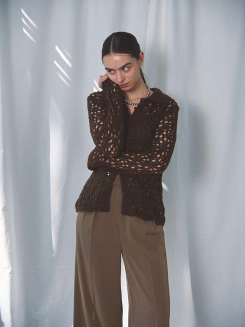 MOHAIR POLO KNIT CD(ﾓﾍｱﾎﾟﾛﾆｯﾄｶｰﾃﾞ)