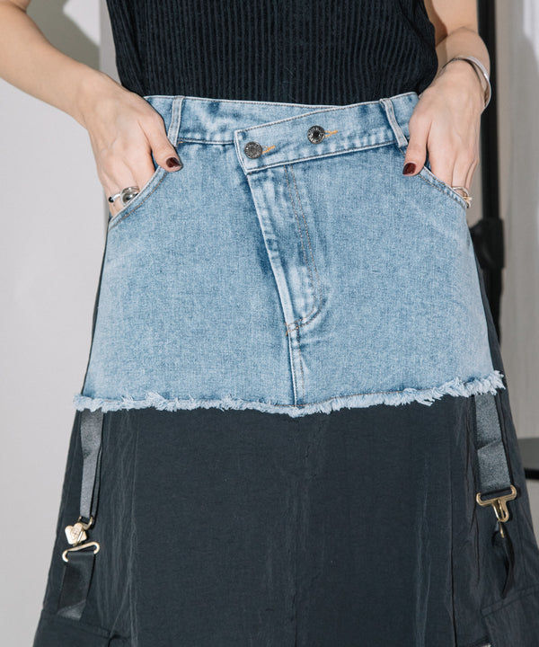 DENIM×MILITARY RM SKIRT