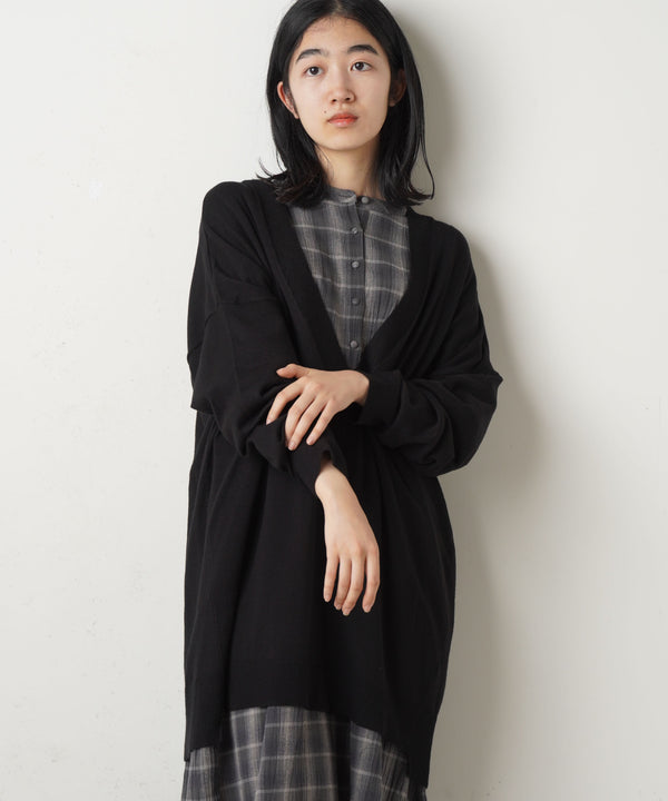 Lupilien 天竺編みニット　Ｖネックチュニック