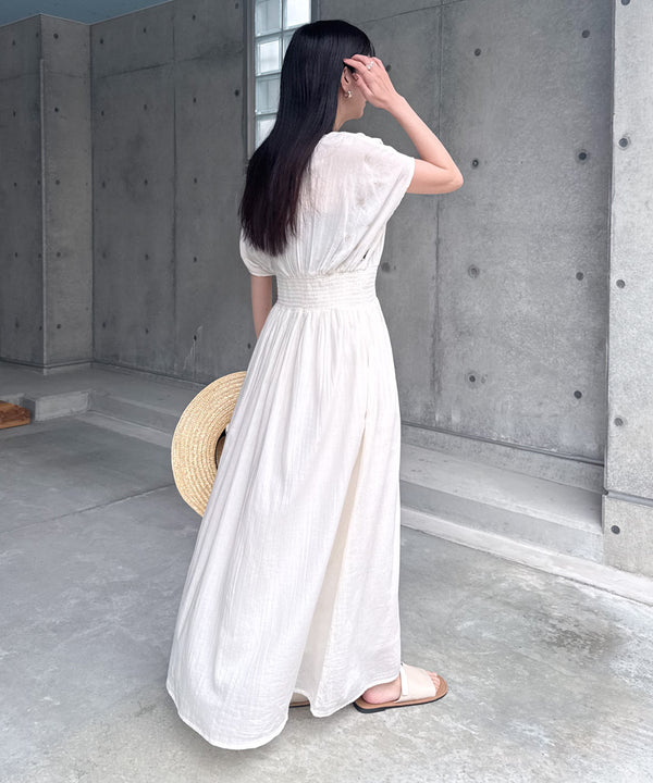 【S・Mサイズ展開】フロント刺繍ウエストシャーリングワンピース