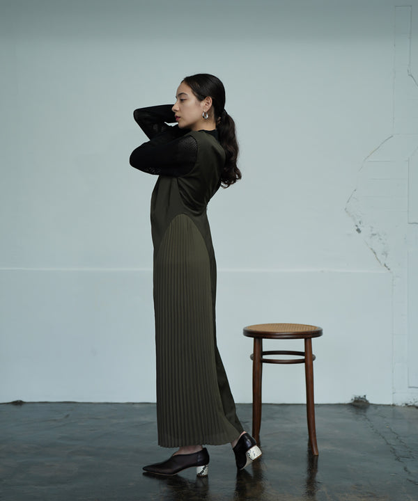SWEATER + SIDE PLEATED DRESS
