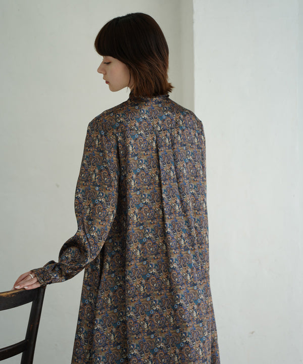 PRINT PLEATED DRESS