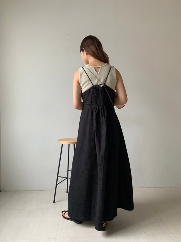 JACQUARD HIGH WAIST SWITCHING ONEPIECE