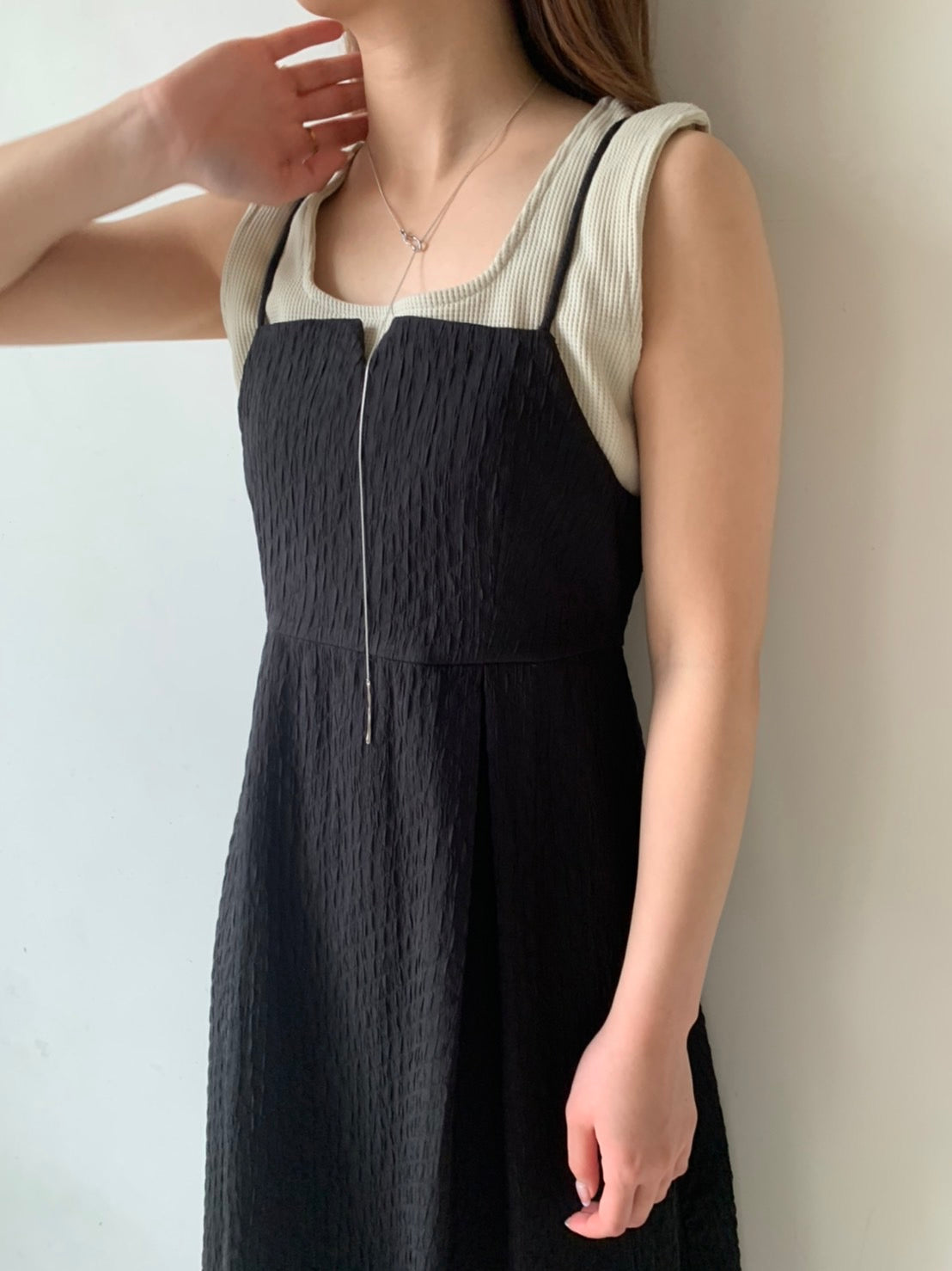 JACQUARD HIGH WAIST SWITCHING ONEPIECE