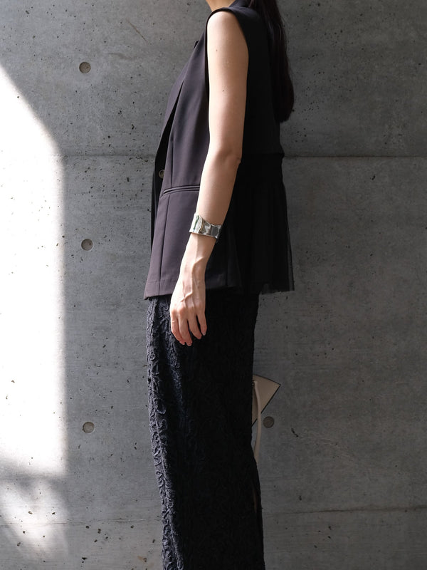 TULLE DOCKING GILET(ﾁｭｰﾙﾄﾞｯｷﾝｸﾞｼﾞﾚ)