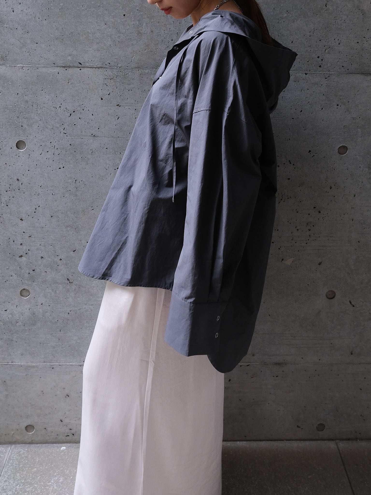 NYLON HOODED SHIRT(ﾅｲﾛﾝﾌｰﾄﾞｼｬﾂ)