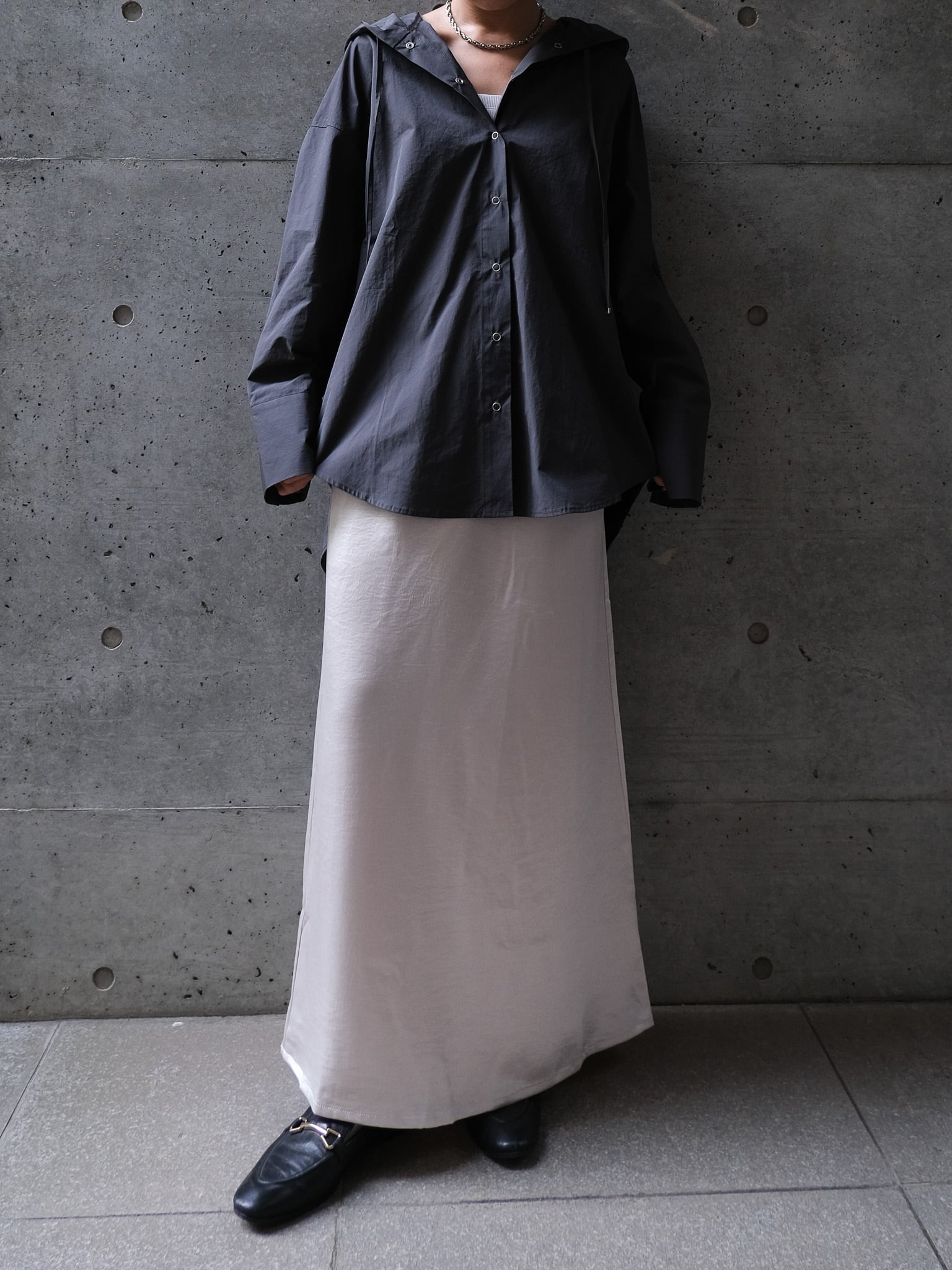 NYLON HOODED SHIRT(ﾅｲﾛﾝﾌｰﾄﾞｼｬﾂ)