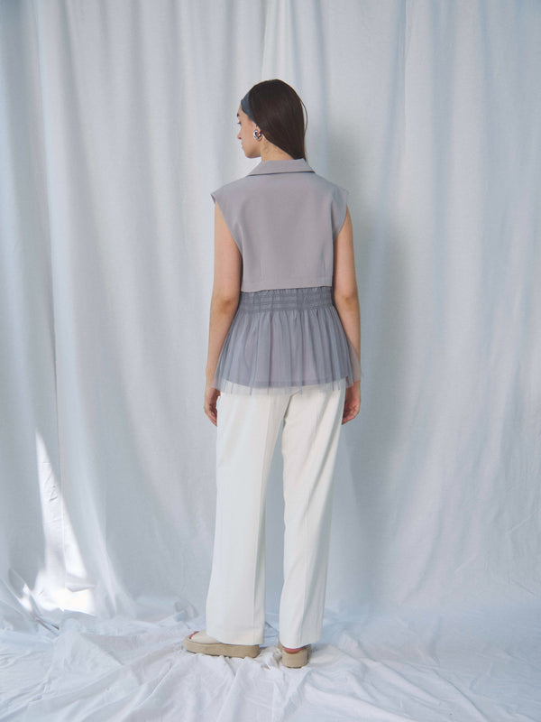 TULLE DOCKING GILET(ﾁｭｰﾙﾄﾞｯｷﾝｸﾞｼﾞﾚ)
