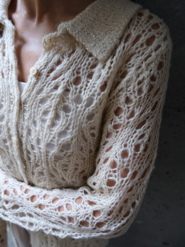 MOHAIR POLO KNIT CD(ﾓﾍｱﾎﾟﾛﾆｯﾄｶｰﾃﾞ)