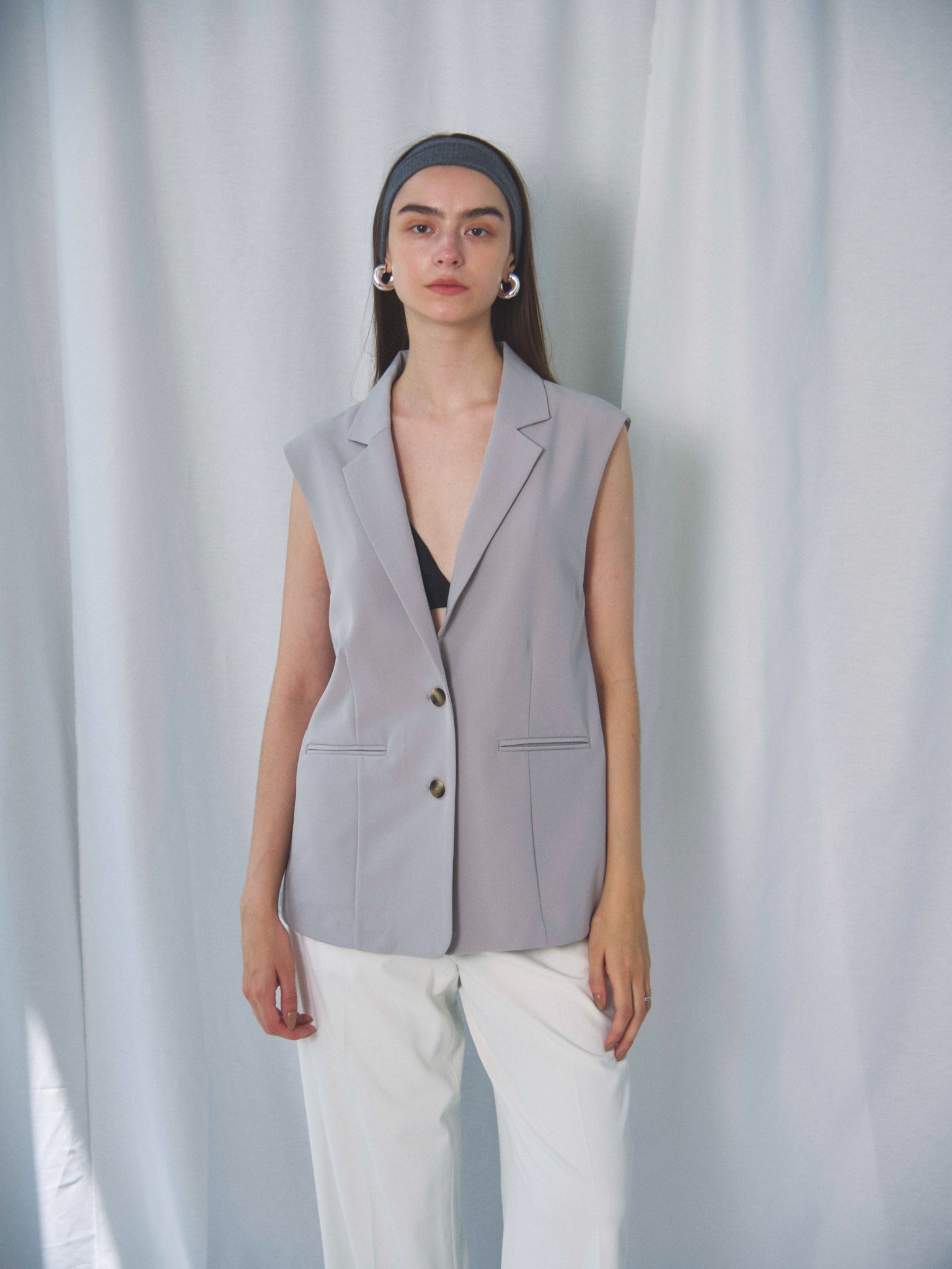 TULLE DOCKING GILET(ﾁｭｰﾙﾄﾞｯｷﾝｸﾞｼﾞﾚ)