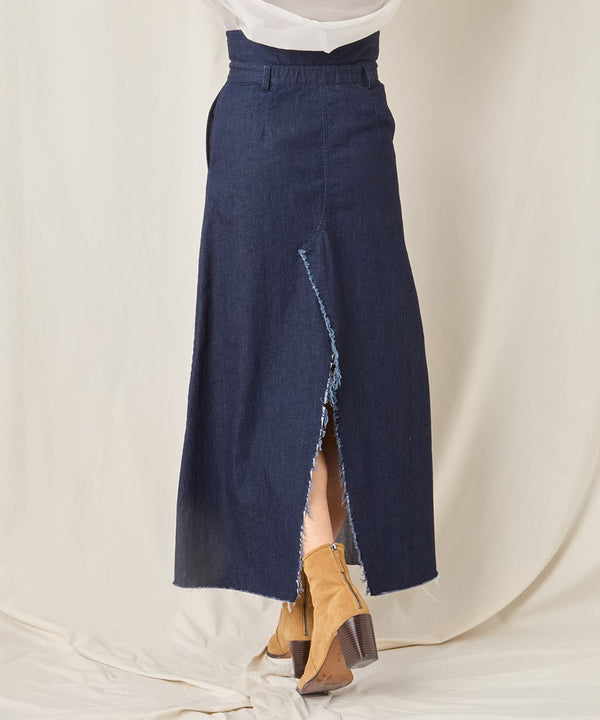 DENIM SLIT SKIRT