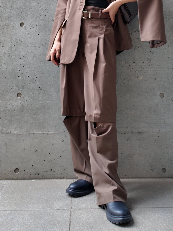 3WAY CUTOUT TROUSERS(ｽﾘｰｳｪｲｶｯﾄｱｳﾄﾄﾗｳｻﾞｰ)