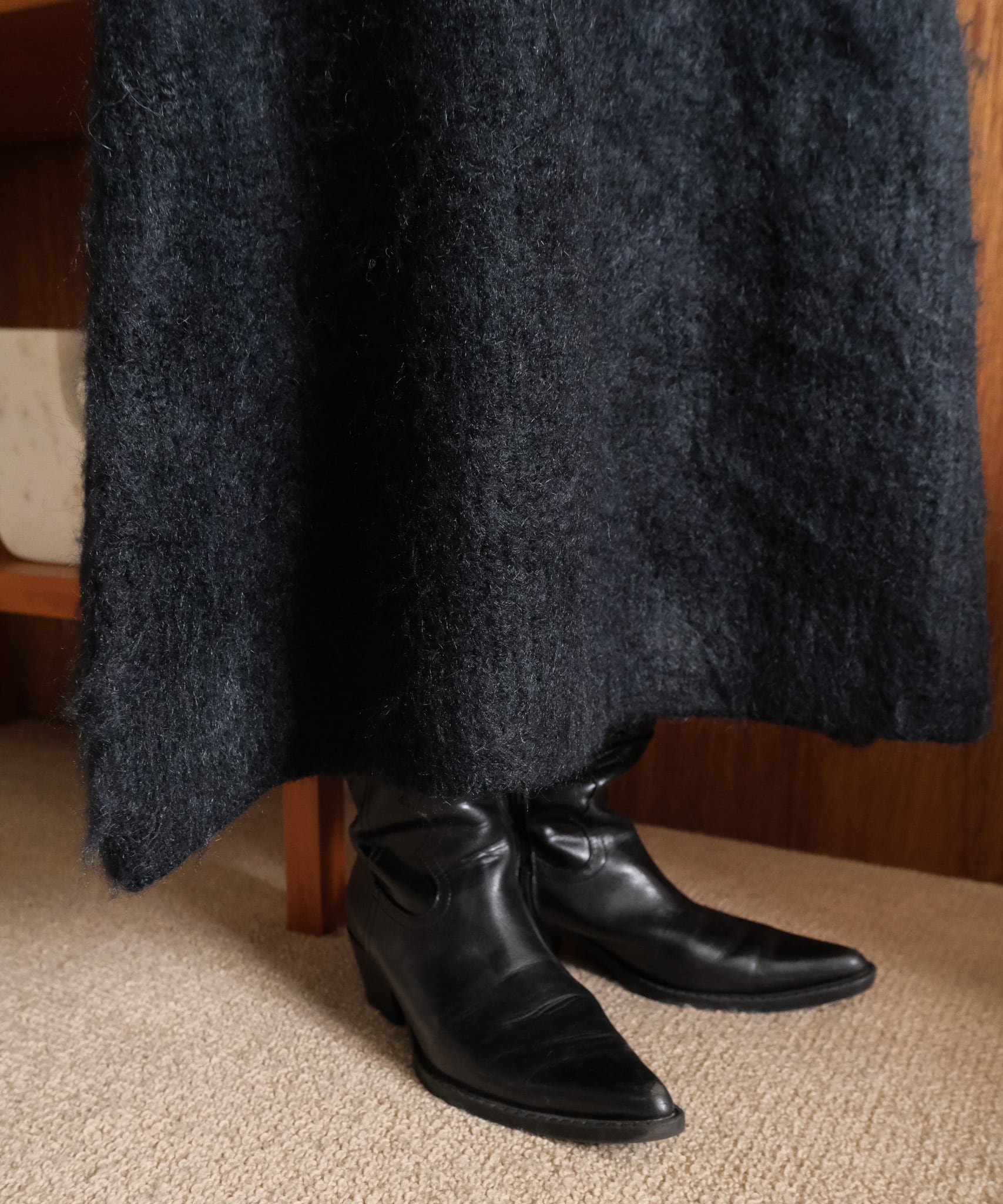 KEGAKI HALF CARDIGAN KNIT SKT