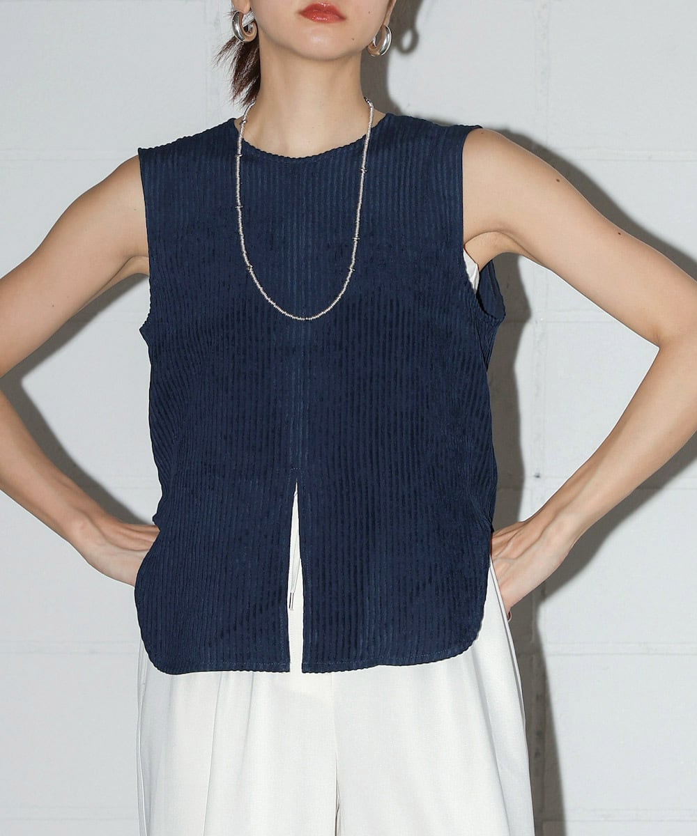 SHEER SLEEVELESS TOP