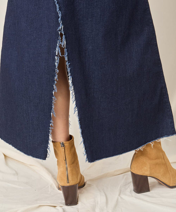 DENIM SLIT SKIRT