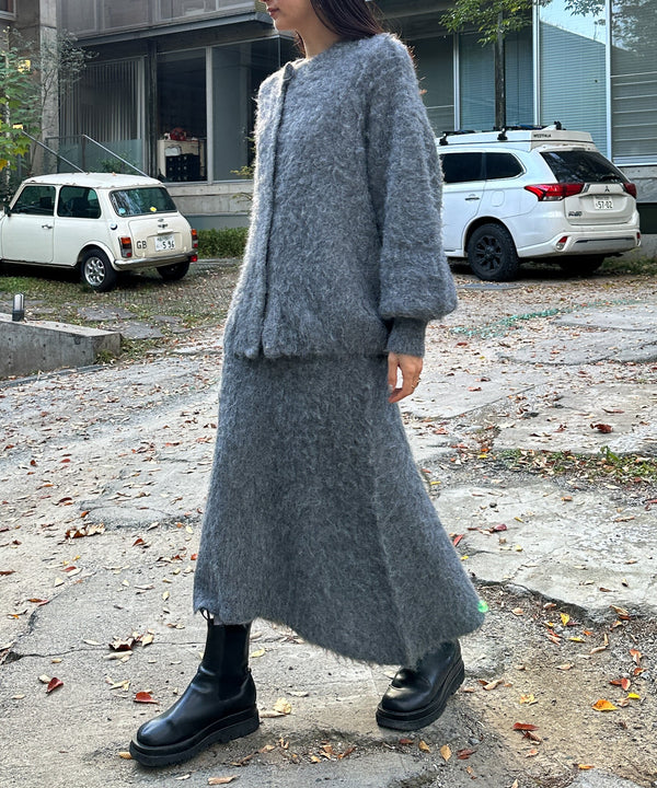 KEGAKI HALF CARDIGAN KNIT SKT