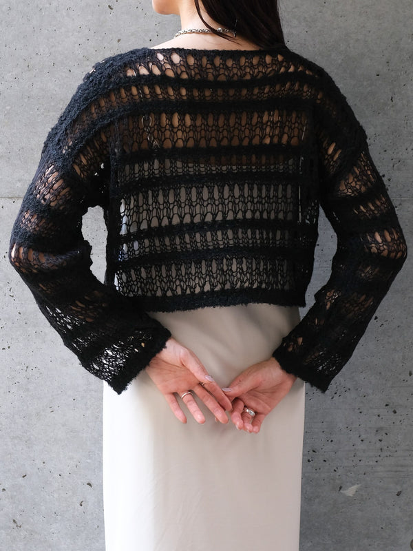 BOUCLE SHORT SWEATER(ﾌﾞｰｸﾚｼｮｰﾄｾｰﾀｰ)