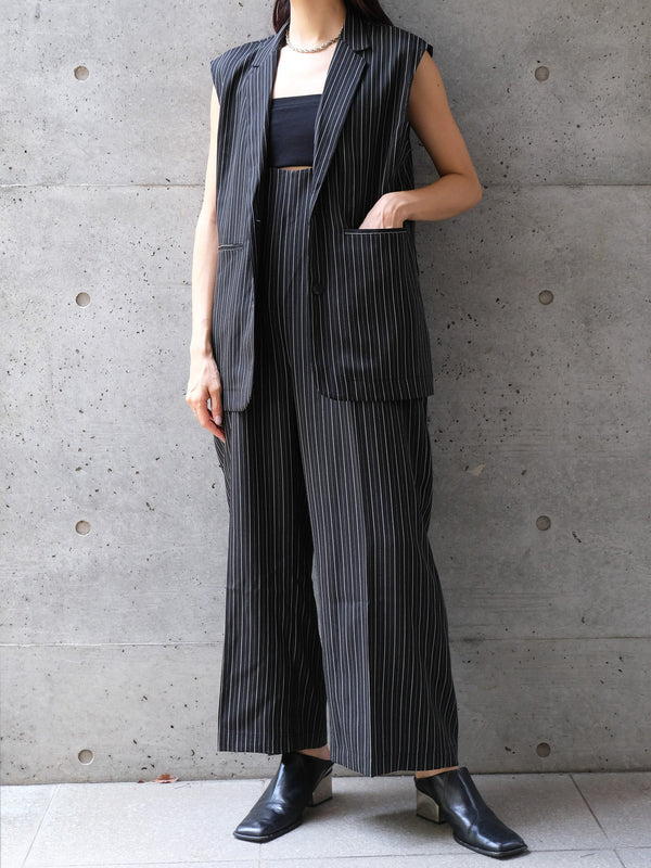 【SETUP 可】HERRINGBONE STRIPED PANTS（ﾍﾘﾝﾎﾞｰﾝｽﾄﾗｲﾌﾟﾊﾟﾝﾂ）