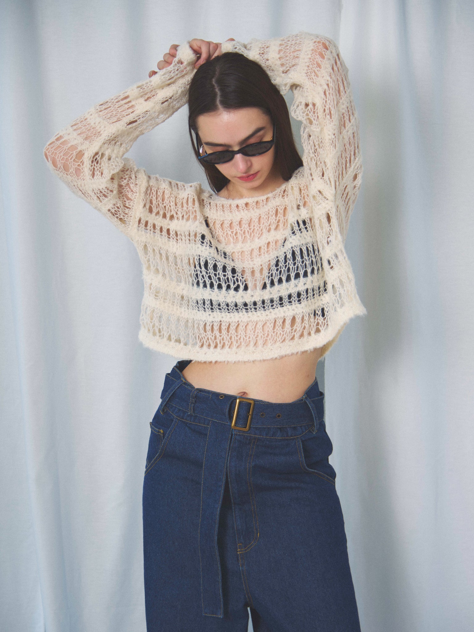 BOUCLE SHORT SWEATER(ﾌﾞｰｸﾚｼｮｰﾄｾｰﾀｰ)
