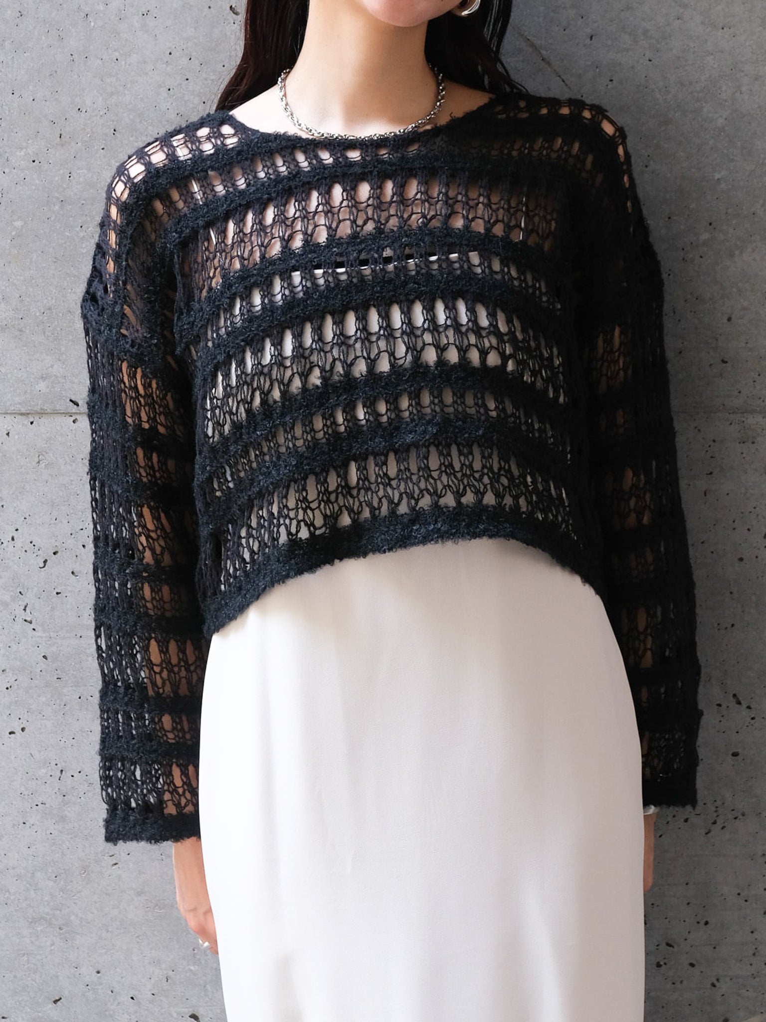 BOUCLE SHORT SWEATER(ﾌﾞｰｸﾚｼｮｰﾄｾｰﾀｰ)
