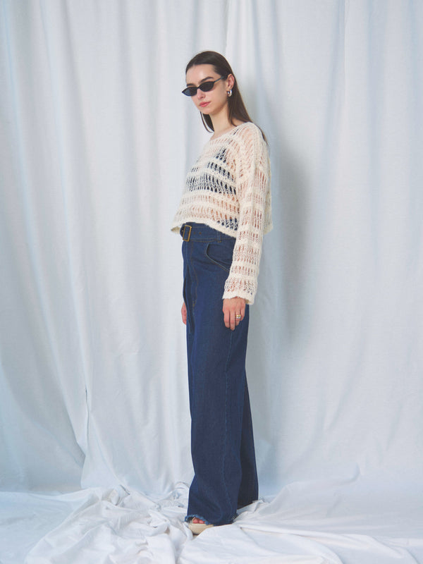 BOUCLE SHORT SWEATER(ﾌﾞｰｸﾚｼｮｰﾄｾｰﾀｰ)