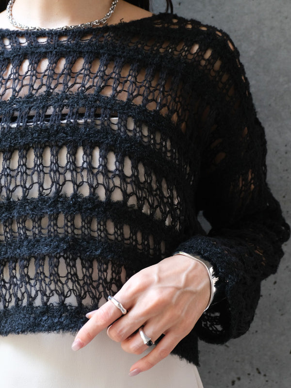 BOUCLE SHORT SWEATER(ﾌﾞｰｸﾚｼｮｰﾄｾｰﾀｰ)
