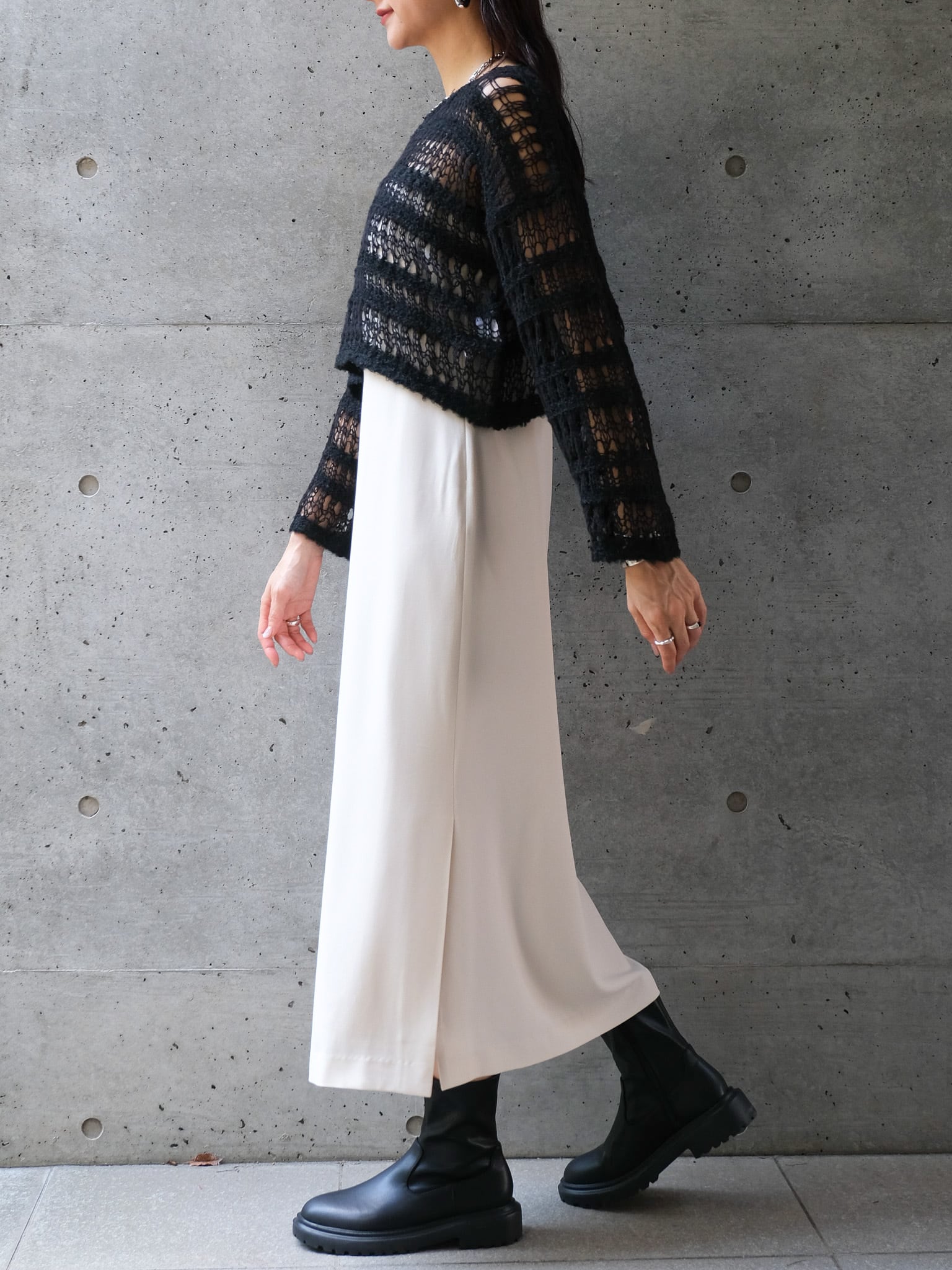 BOUCLE SHORT SWEATER(ﾌﾞｰｸﾚｼｮｰﾄｾｰﾀｰ)