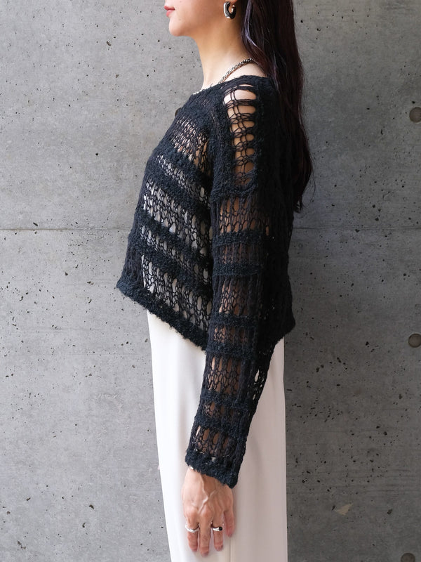 BOUCLE SHORT SWEATER(ﾌﾞｰｸﾚｼｮｰﾄｾｰﾀｰ)