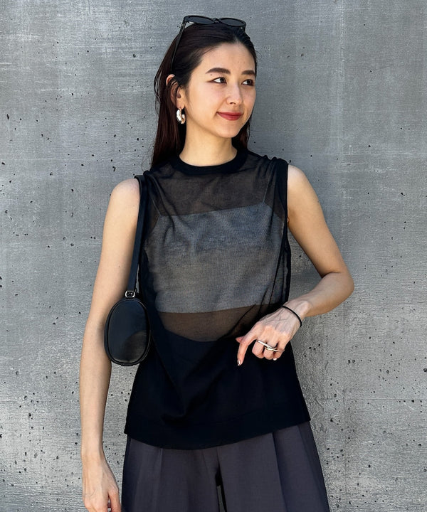 シースルーノースリーブニット【再販スタート】